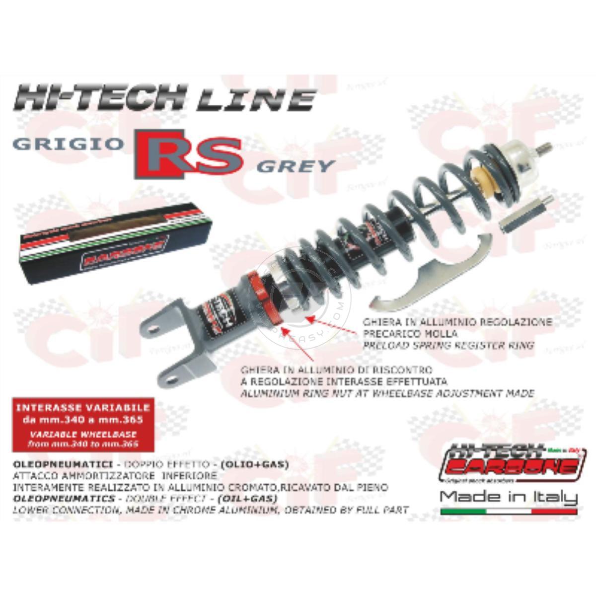 Ammortizzatore Posteriore HI-TECH Grigio Vespa 50 Special 125 ET3 PX GL