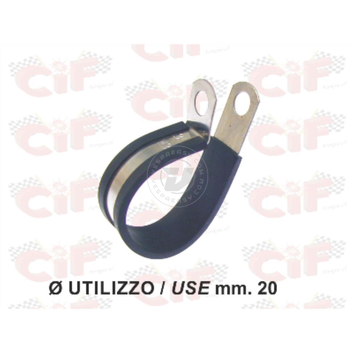 PASSACAVO IN ACCIAIO INOX+GOMMA ANTIVIBRANTE Ø mm.20