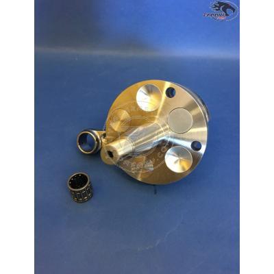 Albero motore FABBRI RACING volani tondi, cono 20, biella 102 dal pieno, corsa 51, Vespa 125 ET3 Primavera con carter Quattrini