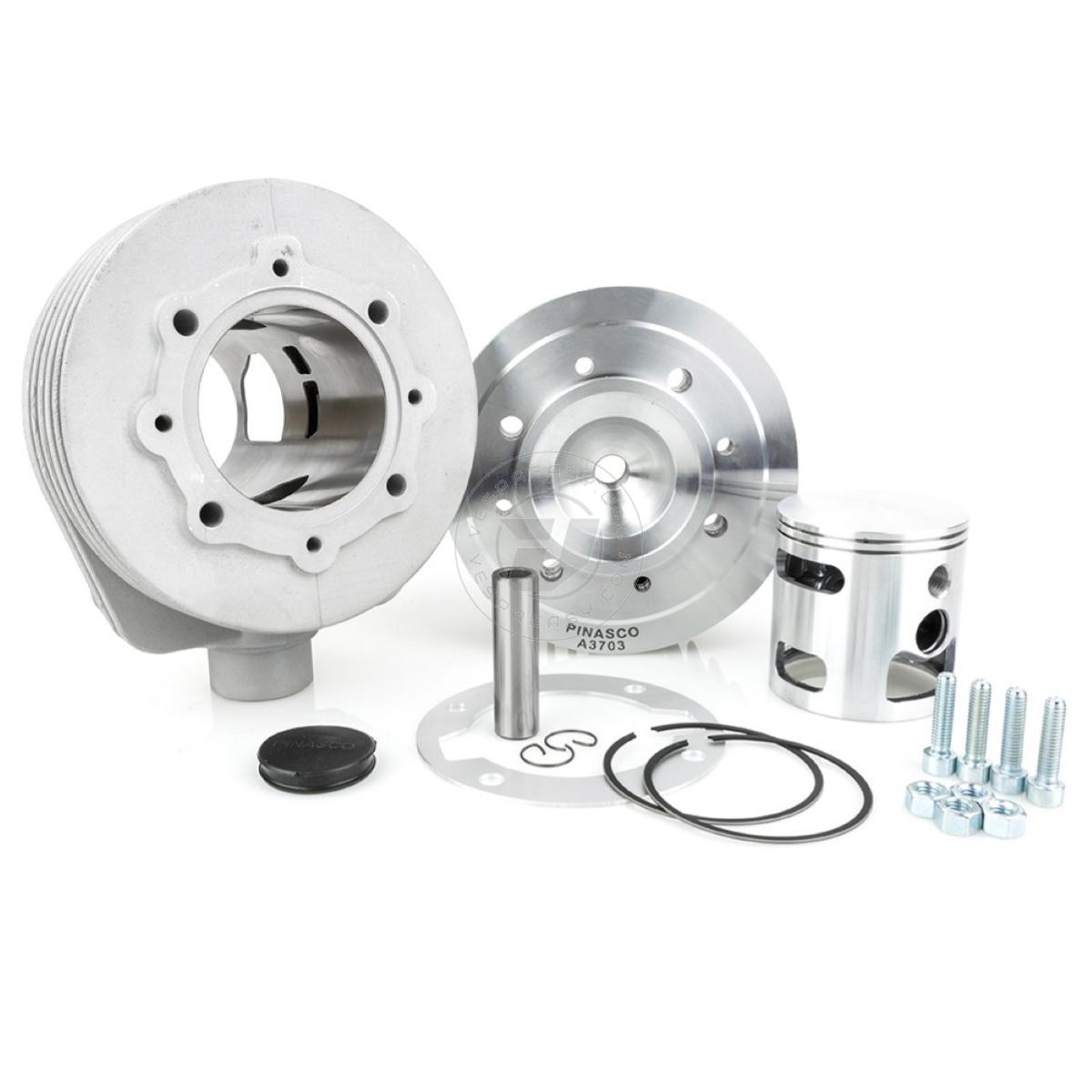KIT CILINDRO PINASCO VESPA GT 190 "MAGNY COURS S2X" IN ALLUMINIO, CORSA 60, CANDELA CENTRALE