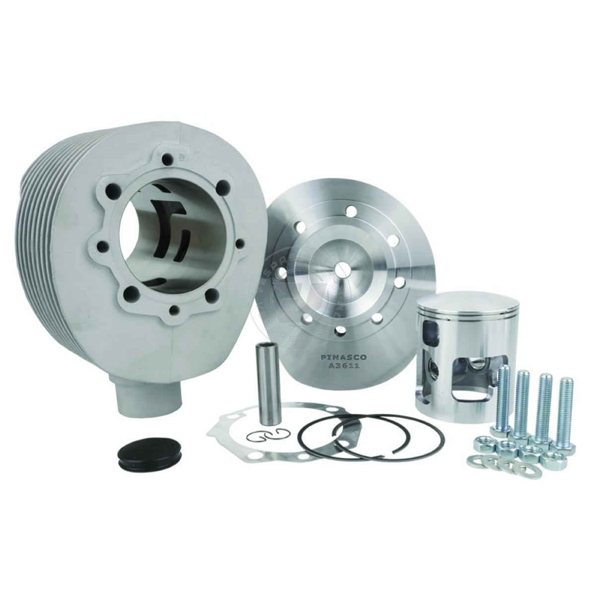 KIT CILINDRO PINASCO VESPA PE 225 "SUPER SPORT", IN ALLUMINIO, CORSA 60, CANDELA CENTRALE