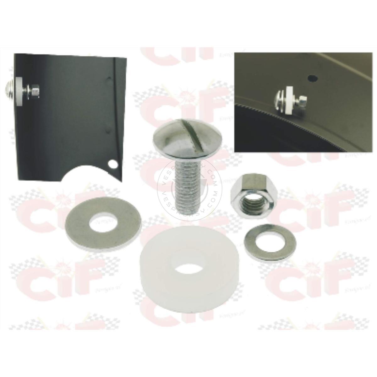 Kit Vite CIF con distanziale dado e rondella per Fissaggio Parafango Vespa