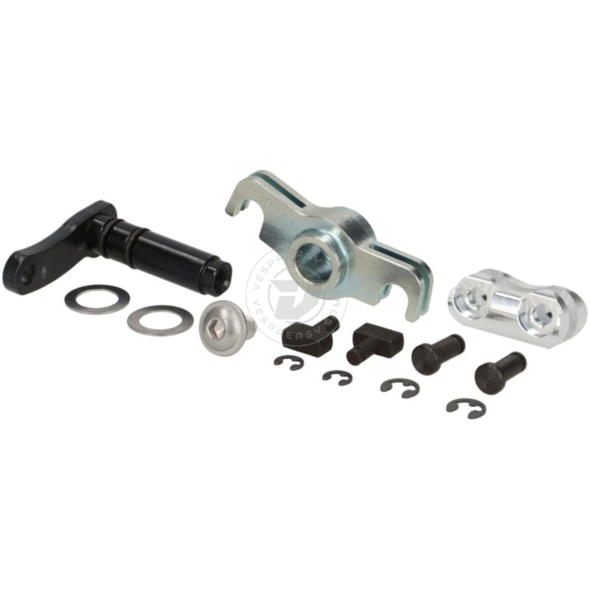 Perno FRT doppio o-ring + MAGLIA RT + PATTINI cnc per selettore Vespa 50 special et3 pk - innesto a sezione poligonale
