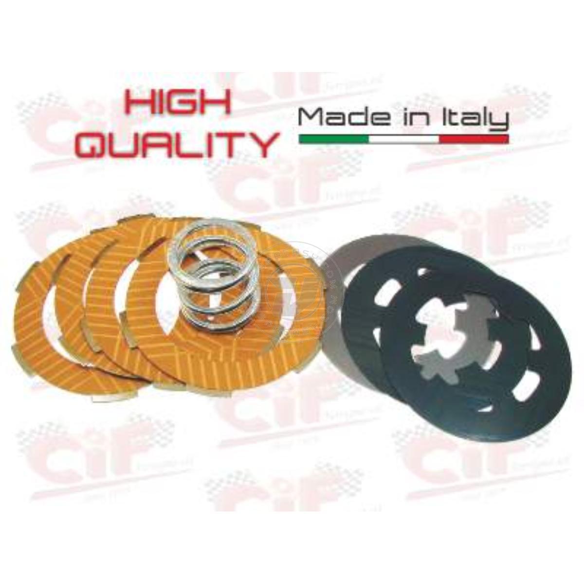 SERIE DISCHI FRIZIONE RACING/CARBONIO (N.7 DISCHI+N.1 MOLLA) VESPA - APE