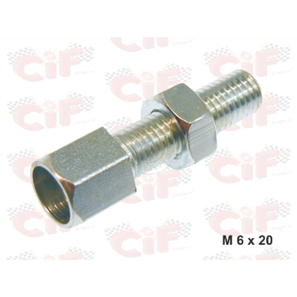 REGISTRO ESAGONALE CON DADO mm.6x30 PER FILO FRENO