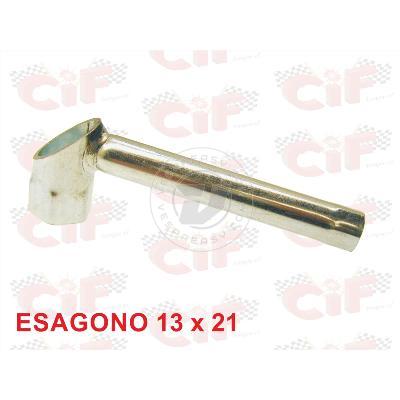 CHIAVE CANDELA ESAGONO 13x21 A PIPA