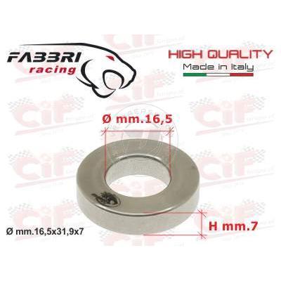 RONDELLA "FABBRI RACING" IN ACCIAIO INOX (mm.16,5x31,9x7) PER DADO FISSA TAMBURO RUOTA POSTERIORE VESPA PK