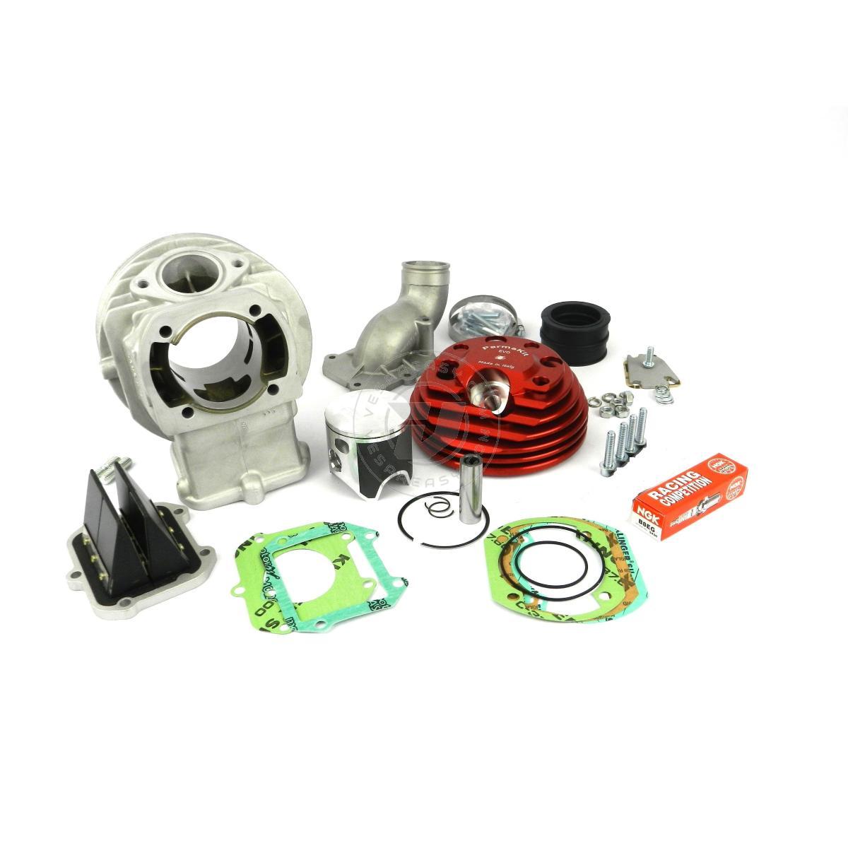Kit cilindro PARMAKIT W-FORCE RED DEVIL 144cc, d60, biella 97, corsa 51, testa candela laterale, Vespa Smallframe
