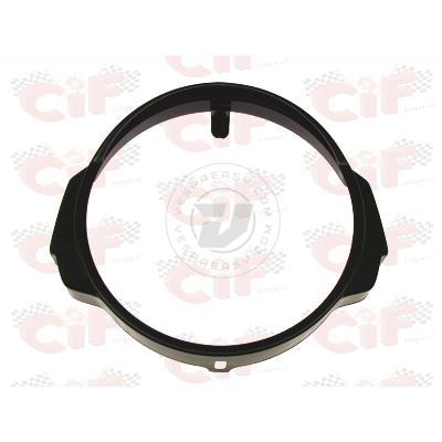 GHIERA FANALE IN FERRO NERA PER FANALE ANTERIORE VESPA PX PE ARCOBALENO