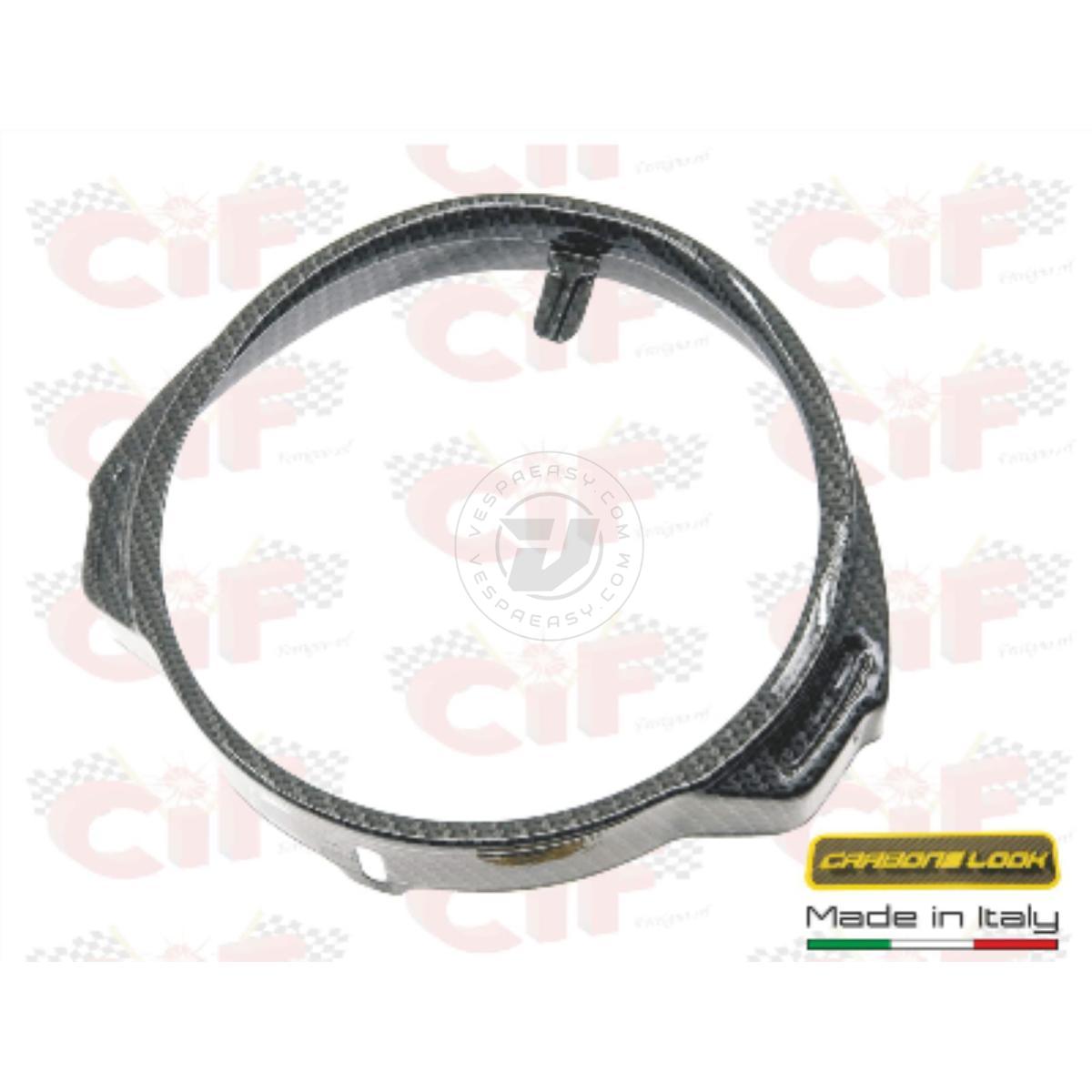 GHIERA FANALE IN FERRO " CARBONE LOOK" X FANALE ANTERIORE