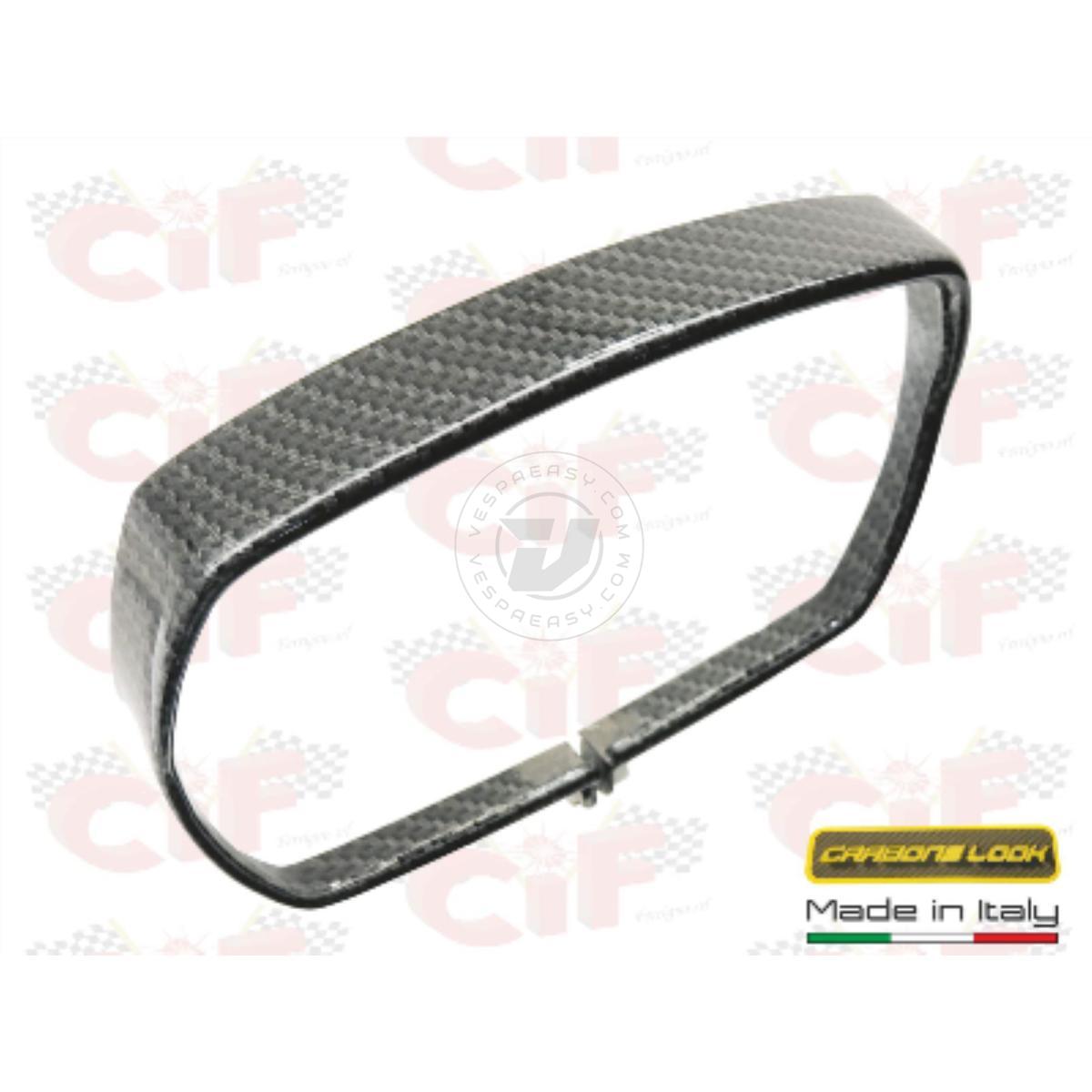 GHIERA IN ACCIAIO INOX "CARBONE LOOK" X FANALE ANTERIORE