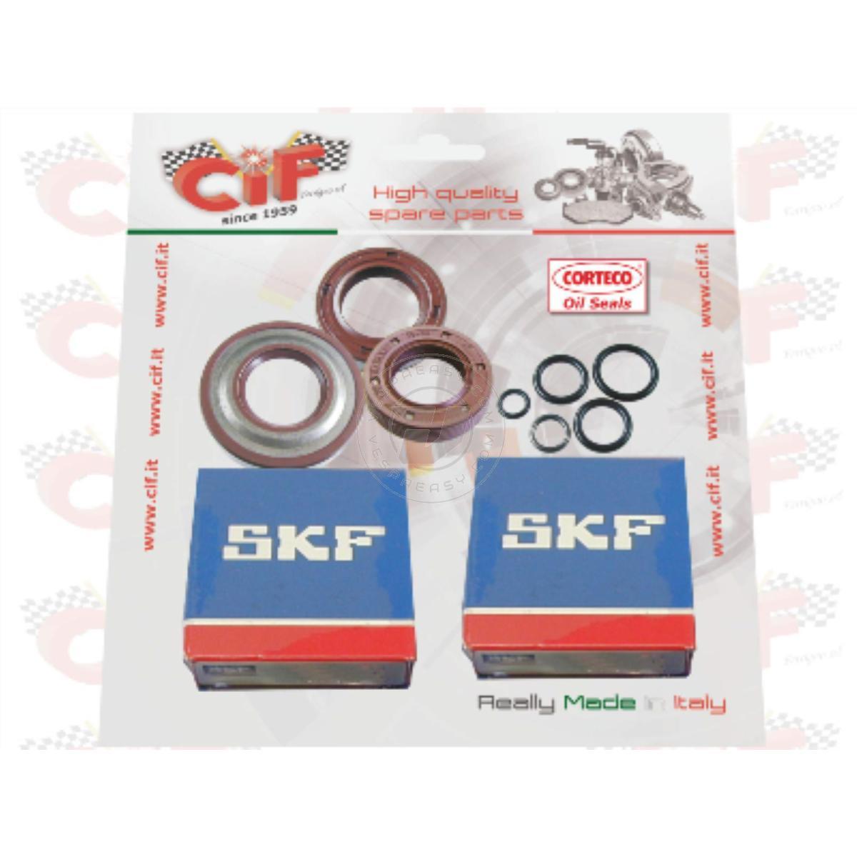 KIT REVISIONE ALBERO MOTORE C/PARAOLI CORTECO IN VITON VESPA 50-90-125 PRIMAVERA - ET3
