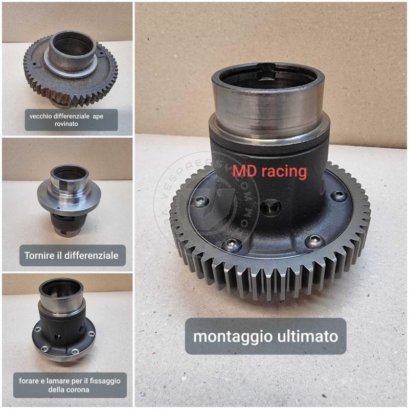 Corona dentata z57 MD RACING per differenziale Ape 50
