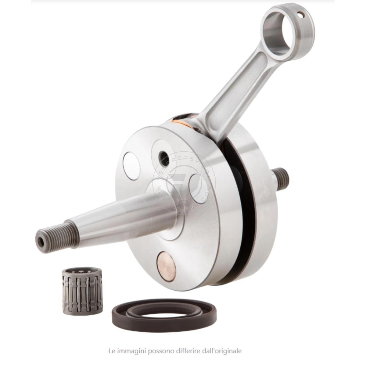 Albero motore CRIMAZ SUPER EASY volani tondi, cono 19, biella 97, corsa 51, spalle Ø 82, Vespa 125 ET3 Primavera