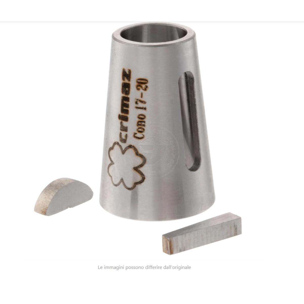 Cono di riduzione CRIMAZ per accoppiare volano cono 20 su albero motore Vespa GL, Sprint, GT, GTR, Sprint Veloce cono 17