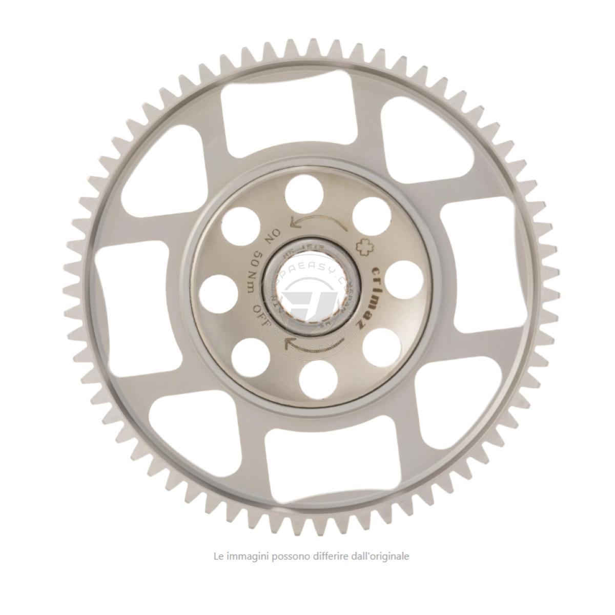 Corona SCOMPONIBILE z=67 CRIMAZ + mozzetto per primaria Vespa 50, 90, 125 ET3 Primavera, PK