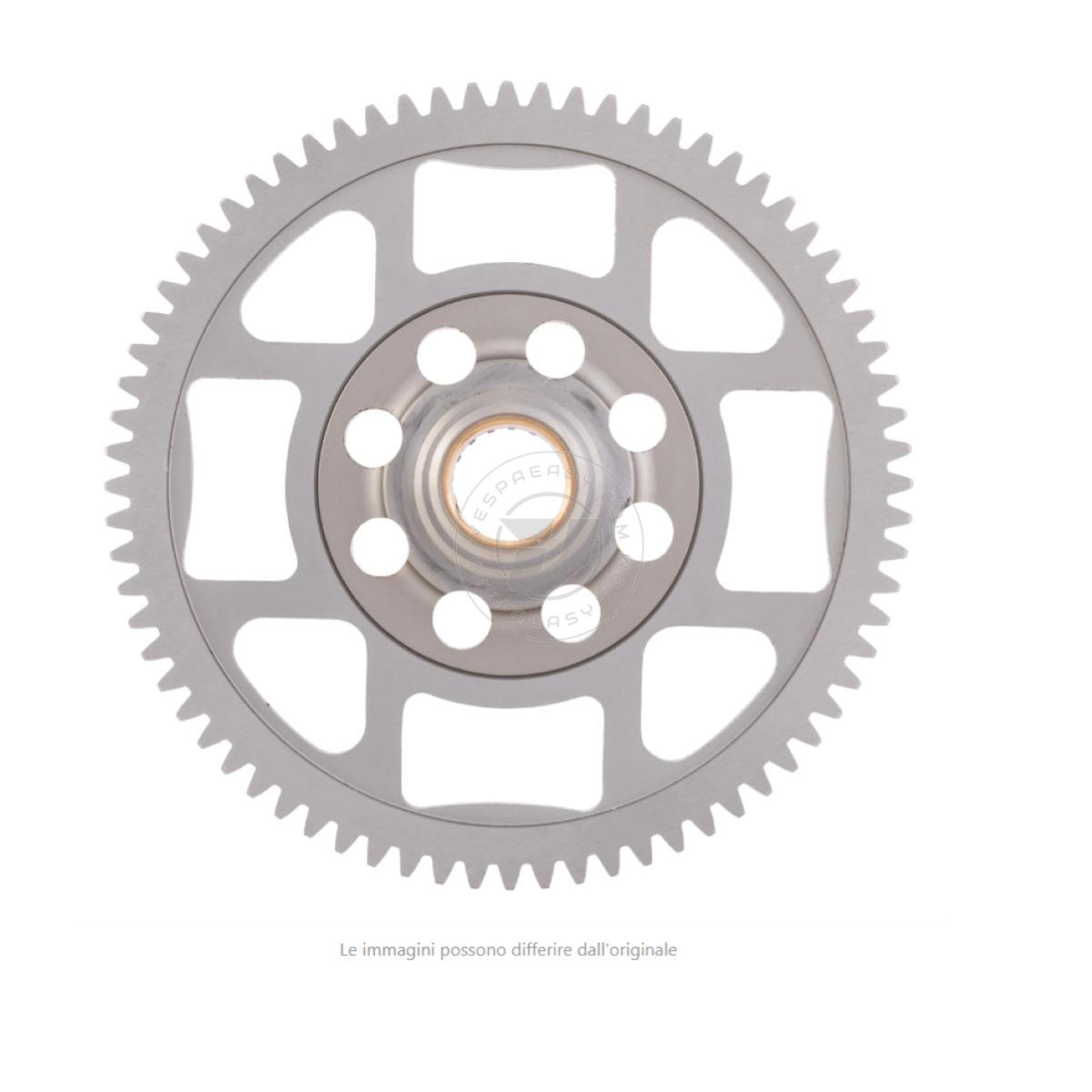 Corona SCOMPONIBILE z=72 CRIMAZ + mozzetto per primaria Vespa 50, 90, 125 ET3 Primavera, PK