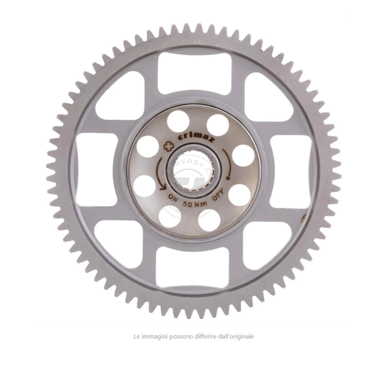 Corona SCOMPONIBILE z=72 CRIMAZ + mozzetto per primaria Vespa 50, 90, 125 ET3 Primavera, PK