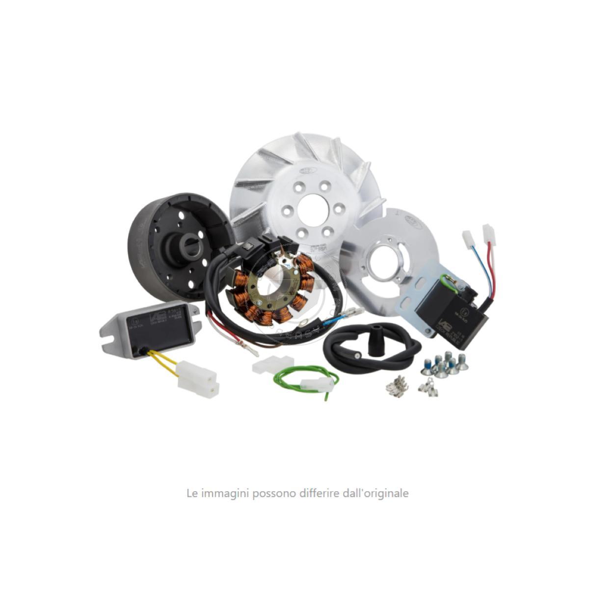 Accensione elettronica SIP PERFORMANCE by VAPE, SPORT, per Vespa PK 50-125, S, XL, XL2, ETS, cono 20, volano ca.: 1390g in alluminio CNC, 9 bobine, 12 magneti, 12V, AC 110 watt, anticipo variabile