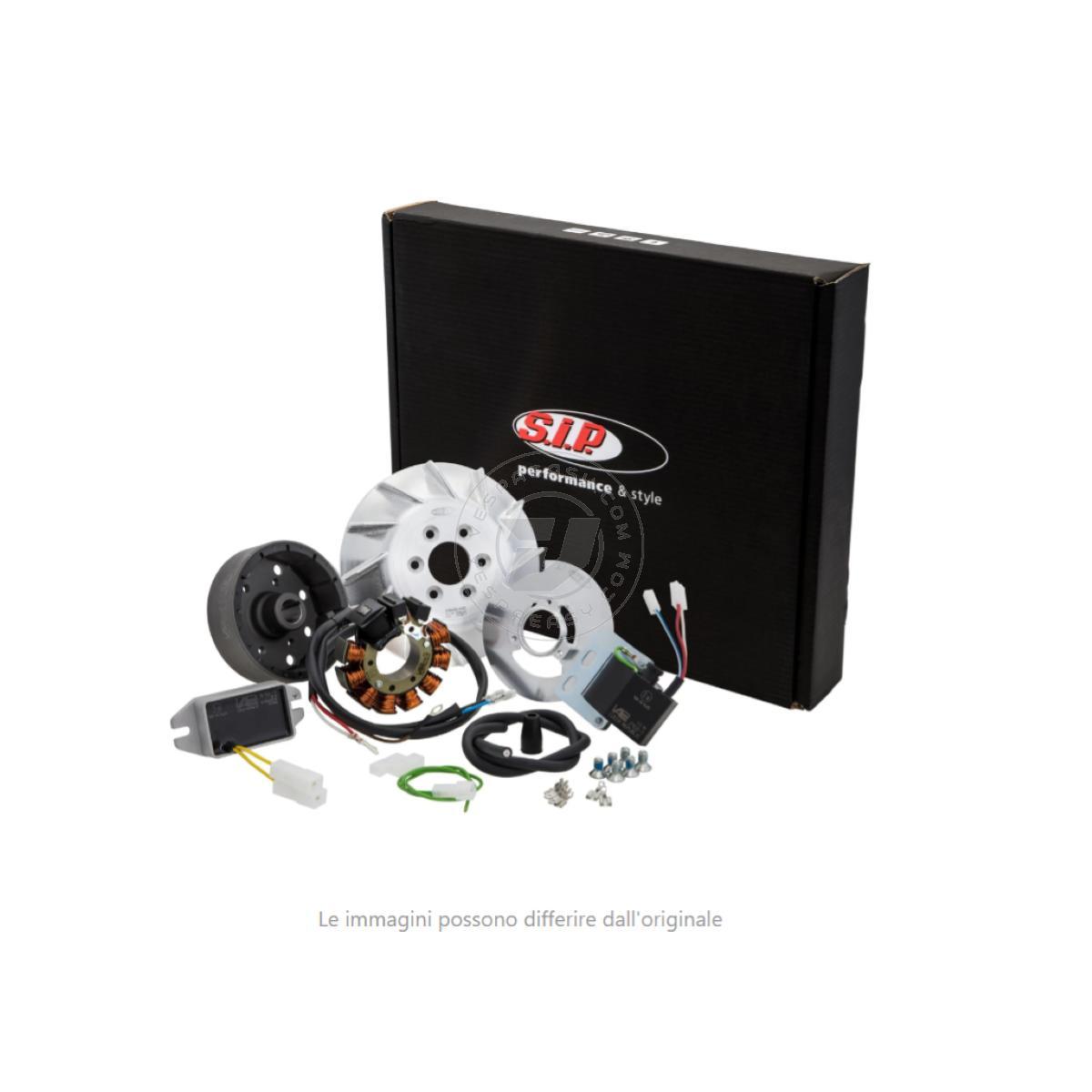 Accensione elettronica SIP PERFORMANCE by VAPE, SPORT, per Vespa PK 50-125, S, XL, XL2, ETS, cono 20, volano ca.: 1390g in alluminio CNC, 9 bobine, 12 magneti, 12V, AC 110 watt, anticipo variabile