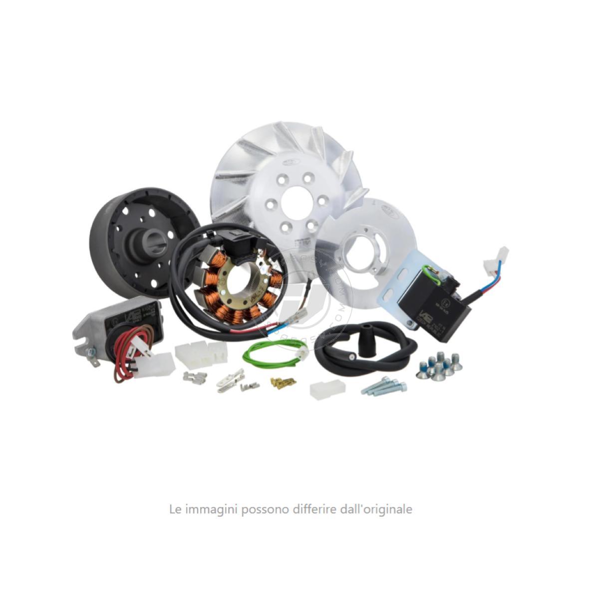 Accensione elettronica SIP PERFORMANCE by VAPE, SPORT, per Vespa PK 50-125, S, XL, XL2, ETS, cono 20, volano ca.: 1390g in alluminio CNC, 9 bobine, 12 magneti, 12V, DC 110 watt, anticipo variabile