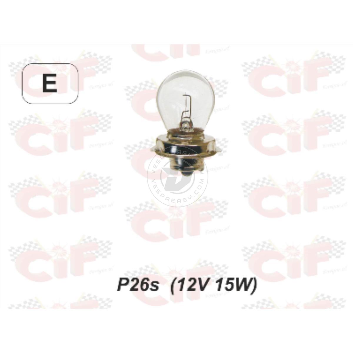 LAMPADINE 12V 15W Vespa 50 XL HP FL