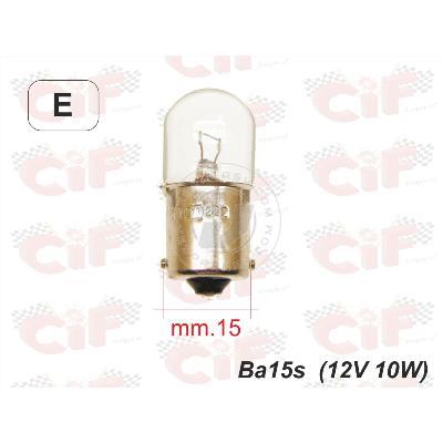 LAMPADINA BA 15s (12V 10W) LUCE STOP-FRECCE ANTERIORE/POSTERIORE