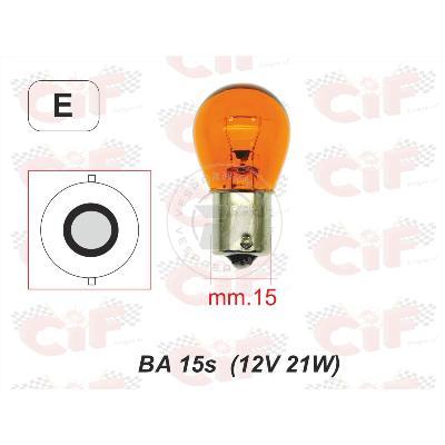 LAMPADINA BA 15s (12V-21W) COLORE AMBRA-LUCE FRECCE ANTERIORE/POSTERIORE
