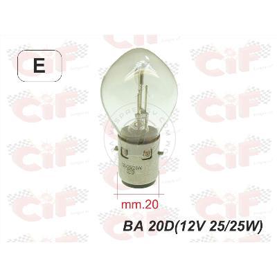 LAMPADINA BILUCE BA 20D (12V 25/25W) X FANALE ANTERIORE
