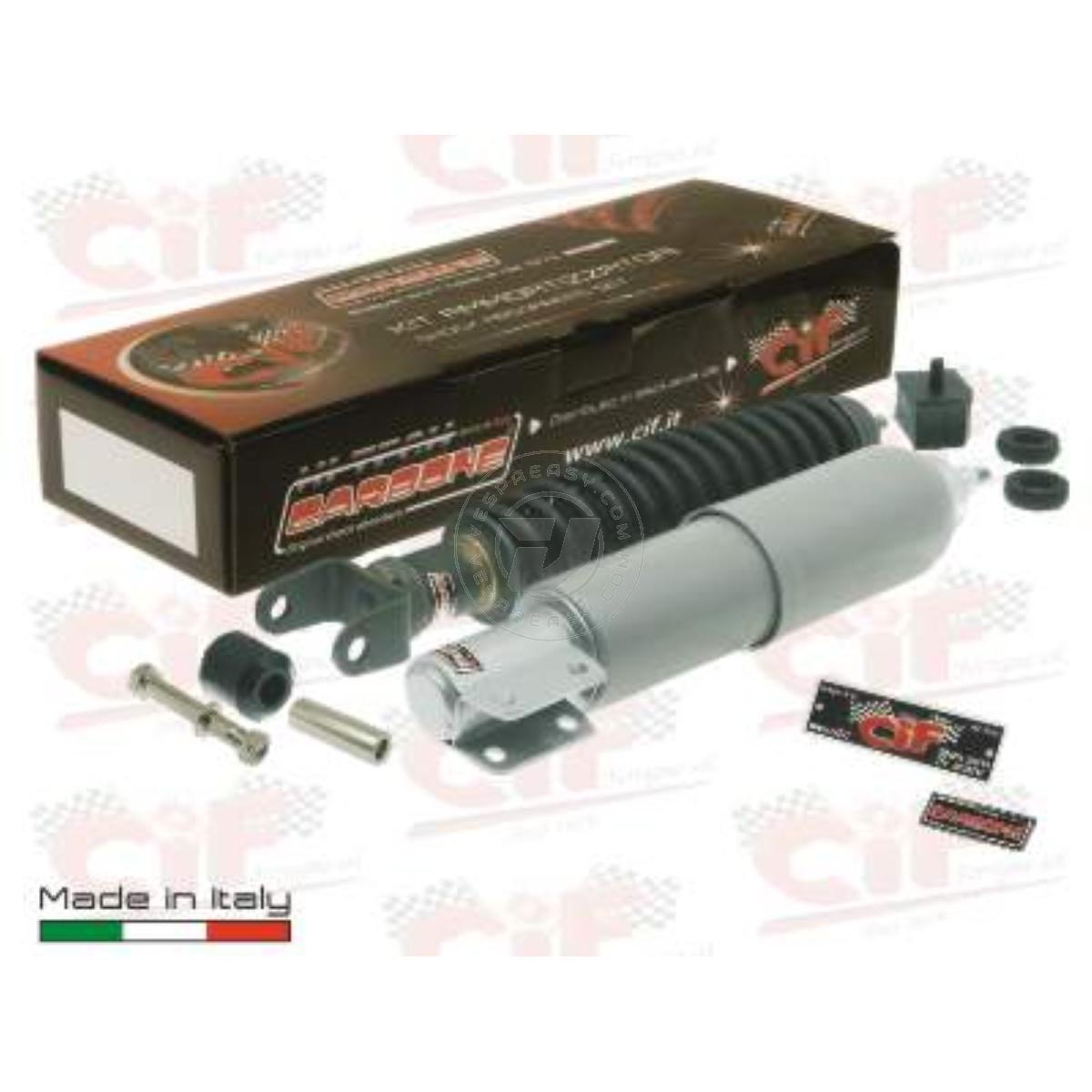 Kit coppia ammortizzatore anteriore e posteriore per Vespa PX 125 - 150 - 200, PE , Arcobaleno