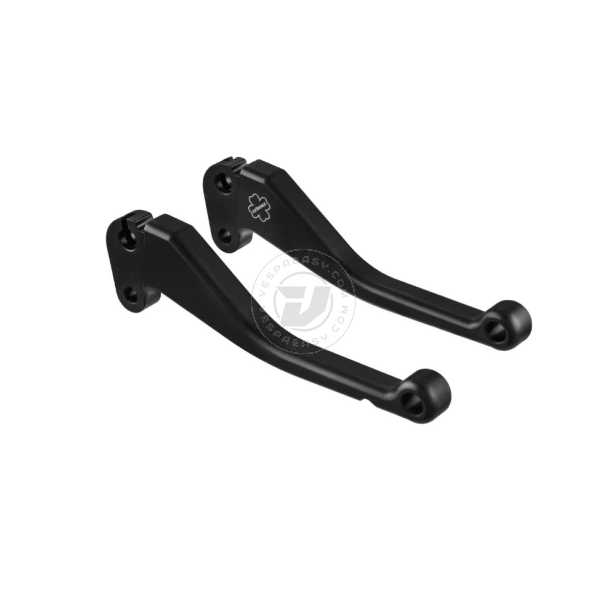  Coppia leve CNC Crimaz per vespa smallframe e largeframe con predisposizione attacco pompa crimaz P&P e 2.0 NERO
