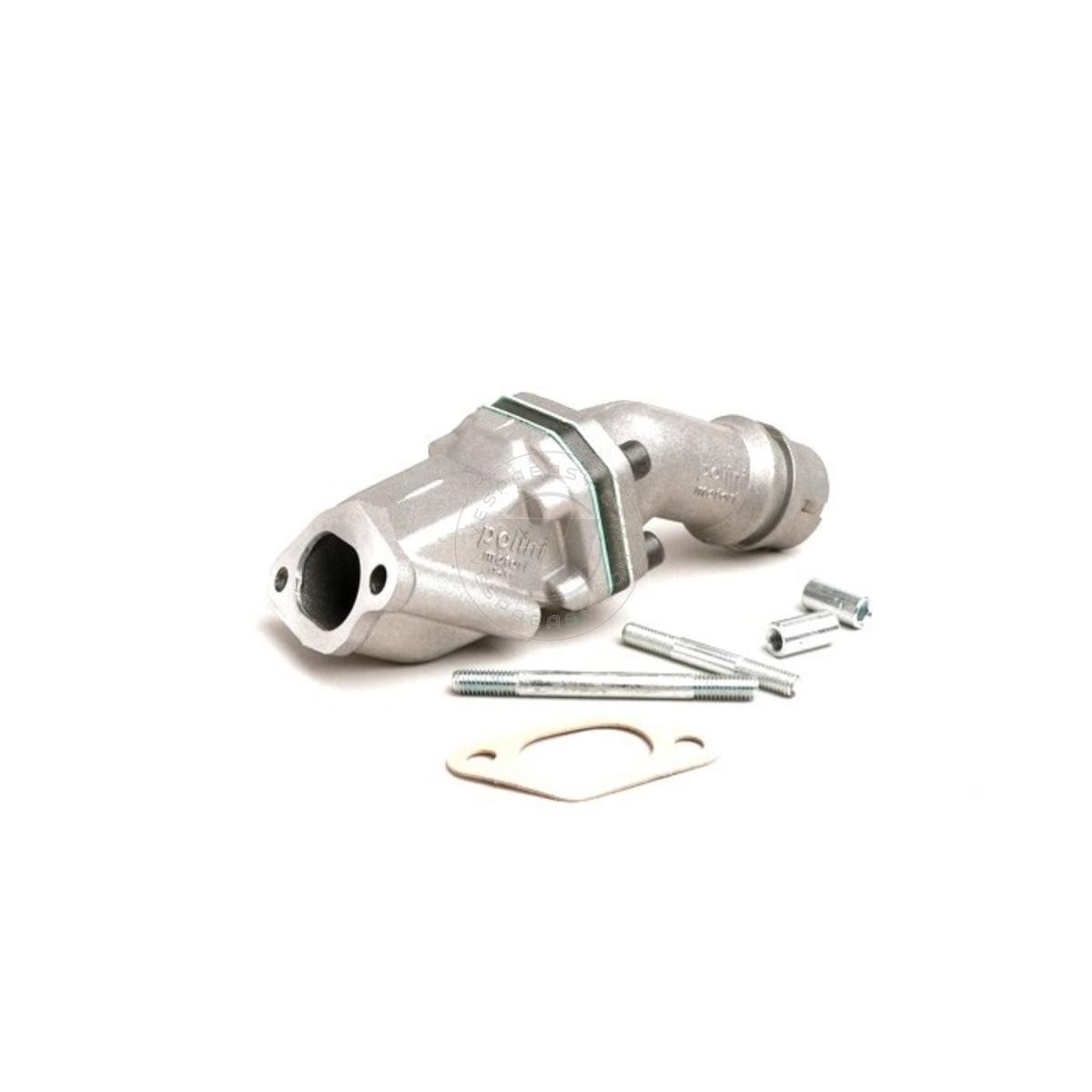 Collettore di aspirazione - Collettore di aspirazione a membrana -POLINI a 2 fori - Vespa V50 - Ø=16/16mm Dellorto SHB