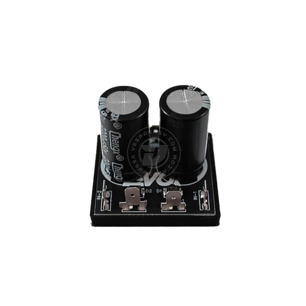 FANALE COMPLETO ANTERIORE SENZA ANGEL EYES FONDO NERO EVOK IRON LED PIAGGIO VESPA 50CC N/L/R  