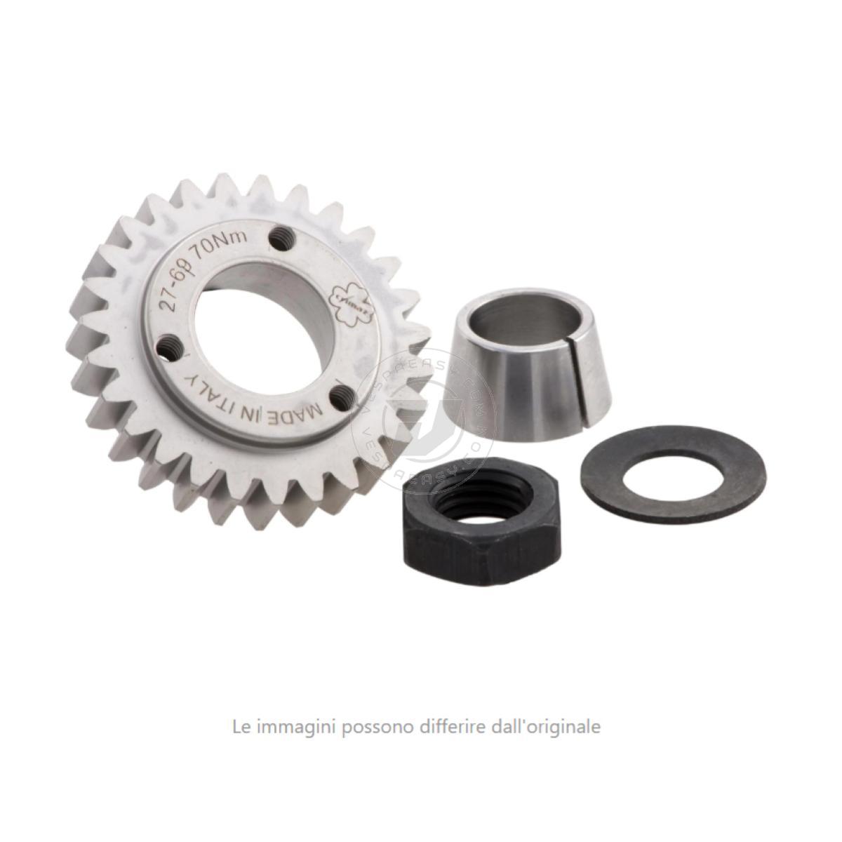 Pignone primaria z=30 CRIMAZ per rapporti 29-67 e 29-68 denti dritti Vespa 50, 90, 125 ET3 Primavera, PK, con cono