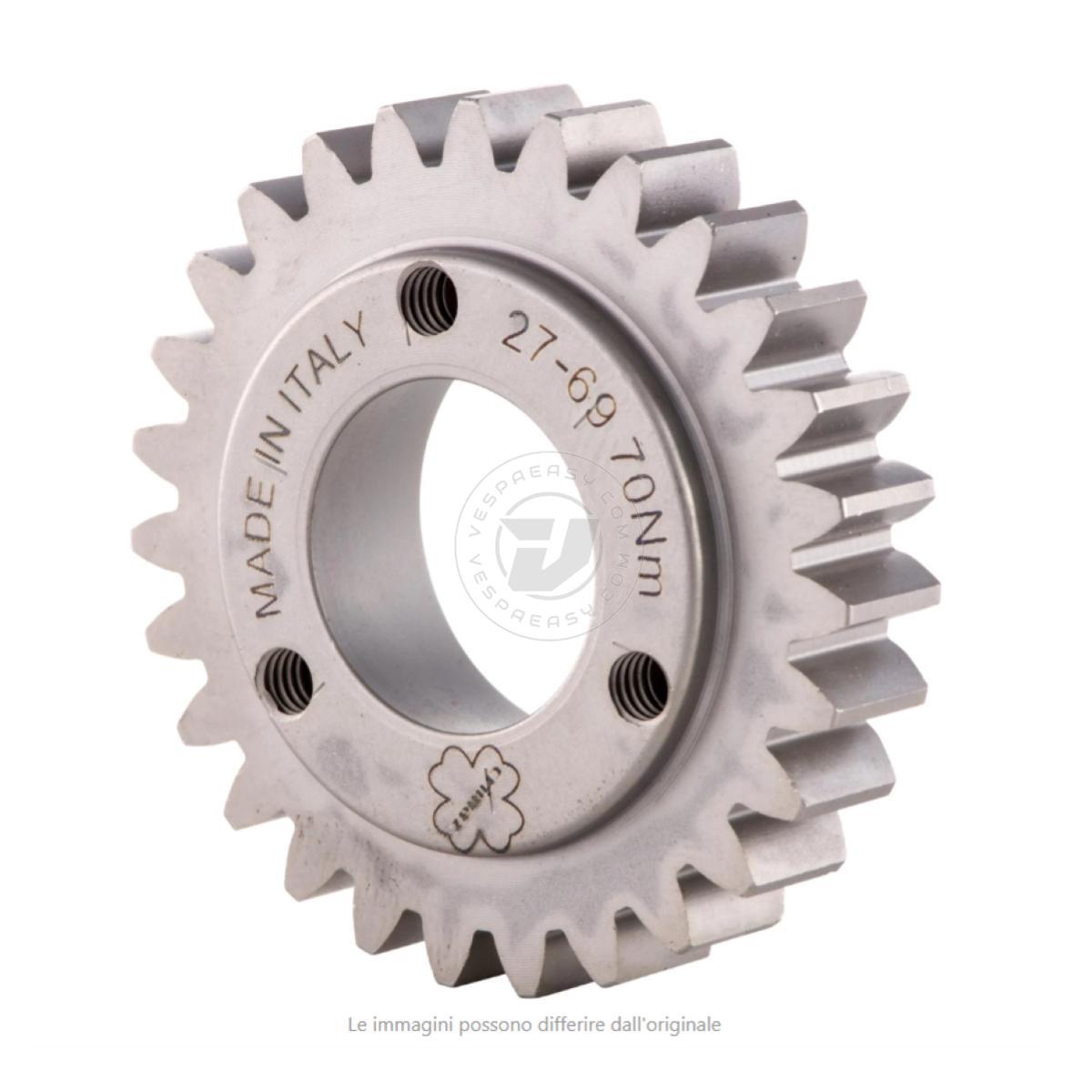 Pignone primaria z=26 CRIMAZ per rapporti 27-69 denti dritti Vespa 50, 90, 125 ET3 Primavera, PK  