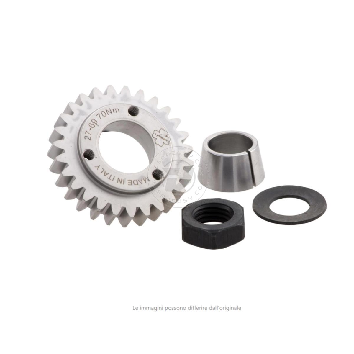 Pignone primaria z=26 CRIMAZ per rapporti 24-72 denti dritti Vespa 50, 90, 125 ET3 Primavera, PK, con cono