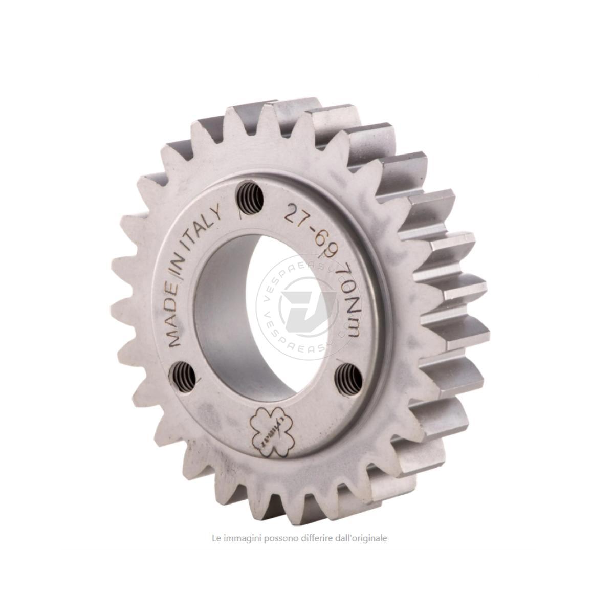Pignone primaria z=26 CRIMAZ per rapporti 24-72 denti dritti Vespa 50, 90, 125 ET3 Primavera, PK