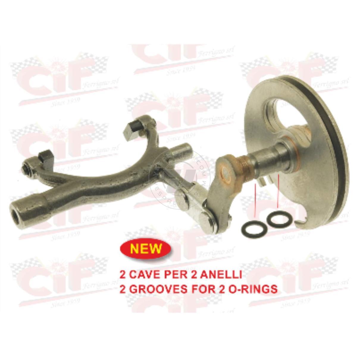 PRESELETTORE CAMBIO - 2 CAVE PER 2 ANELLI - VESPA PK 50-PK 125-PK 50 XL