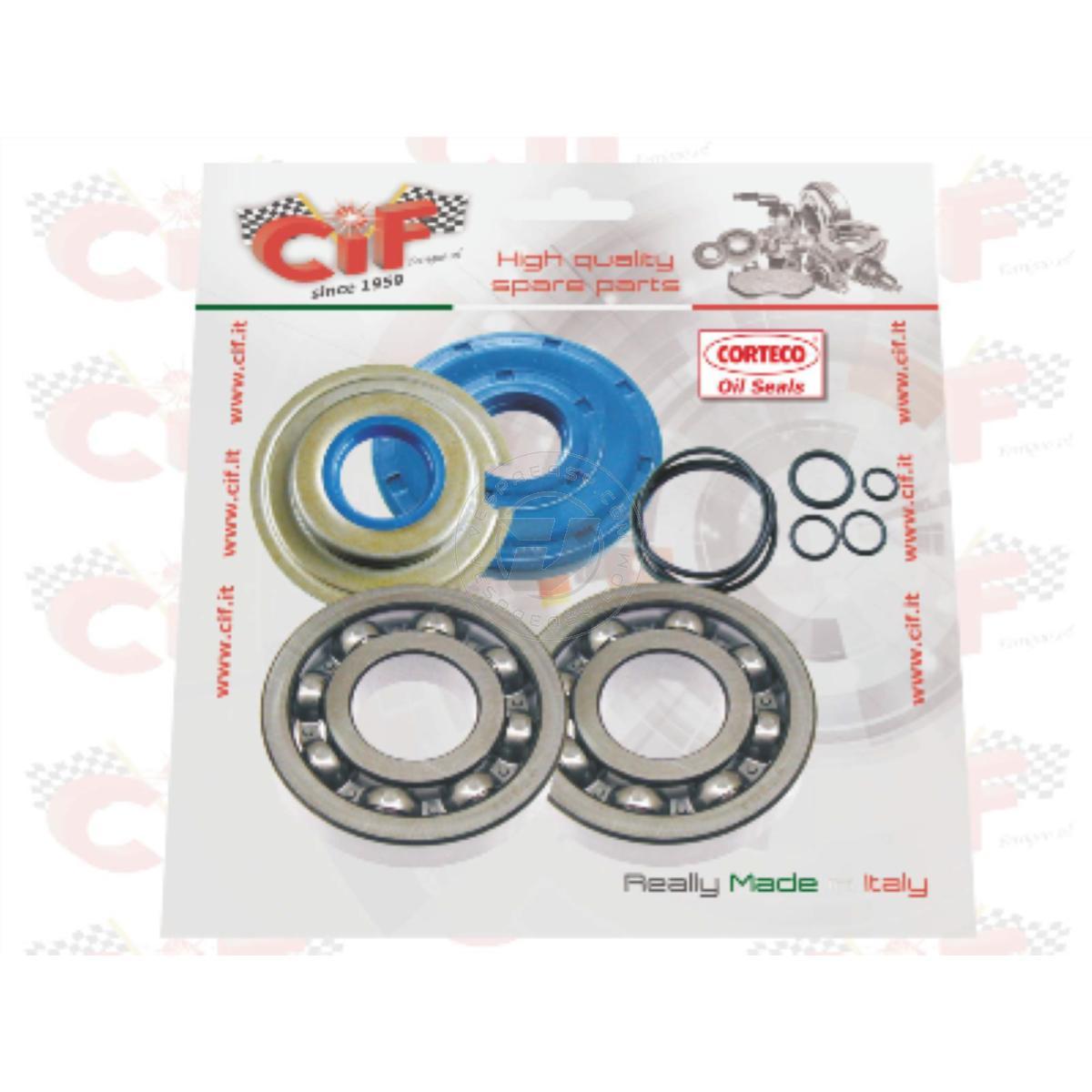   Kit revisione albero motore Cuscinetti con paraoli CORTECO per carter vespa gtr ts super sprint vb1m GL 125 150