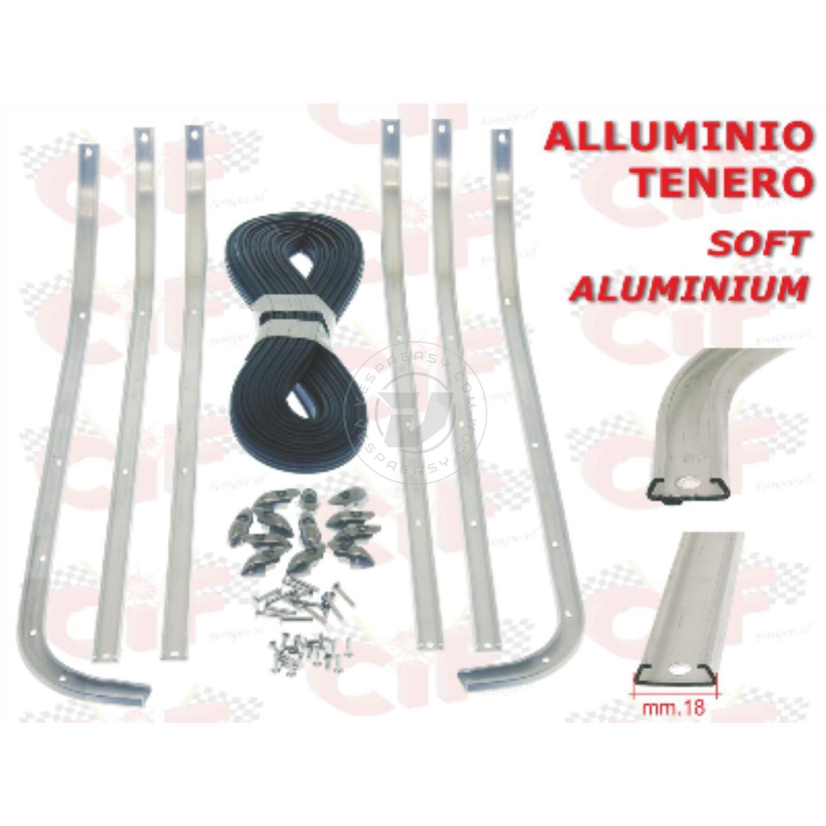 SR.STRISCIE PEDANA COMPLETA IN ALLUMINIO TENERO VESPA SPRINT