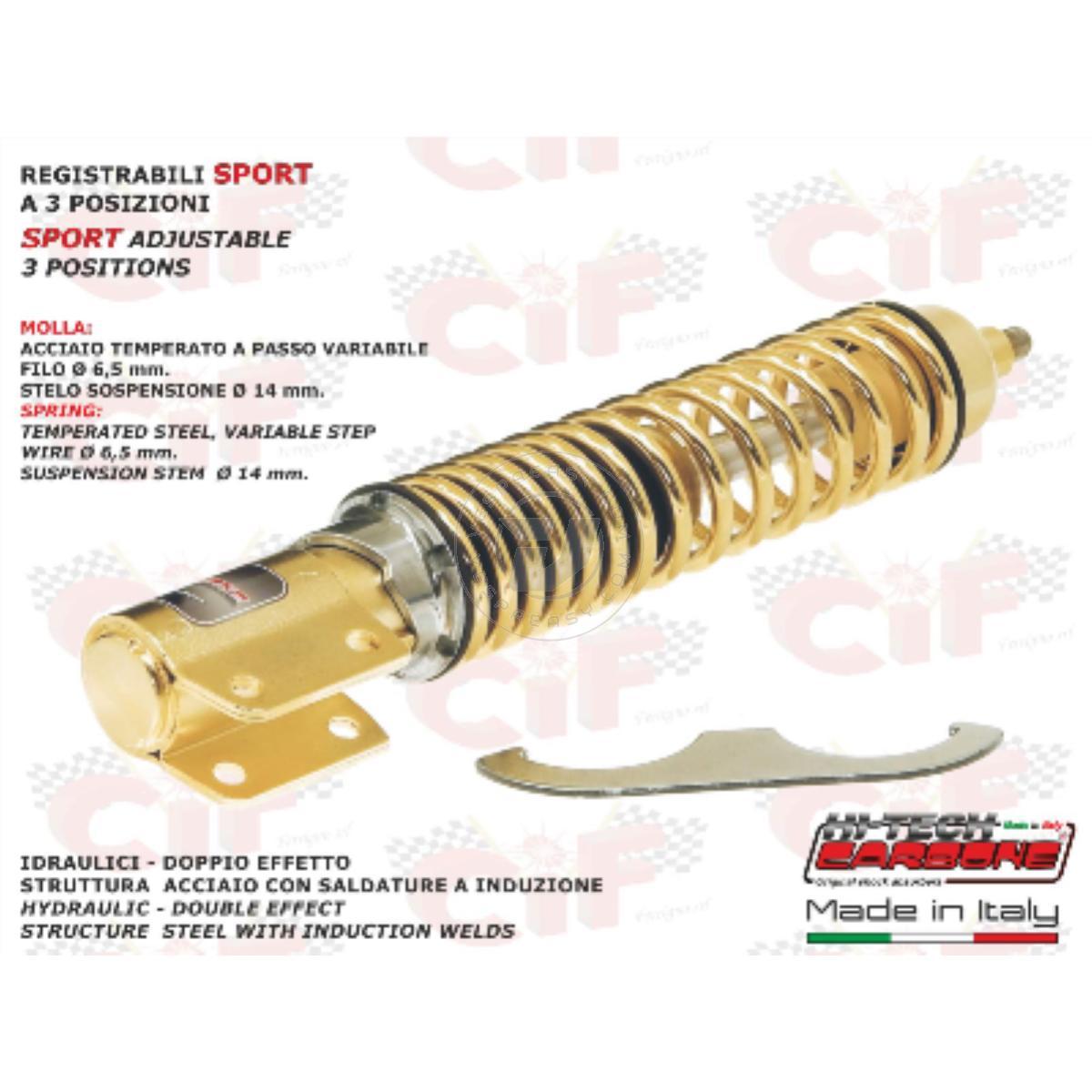 AMMORTIZZATORE ANTERIORE REGISTRABILE VERSIONE " ORO " VESPA PX 125-150