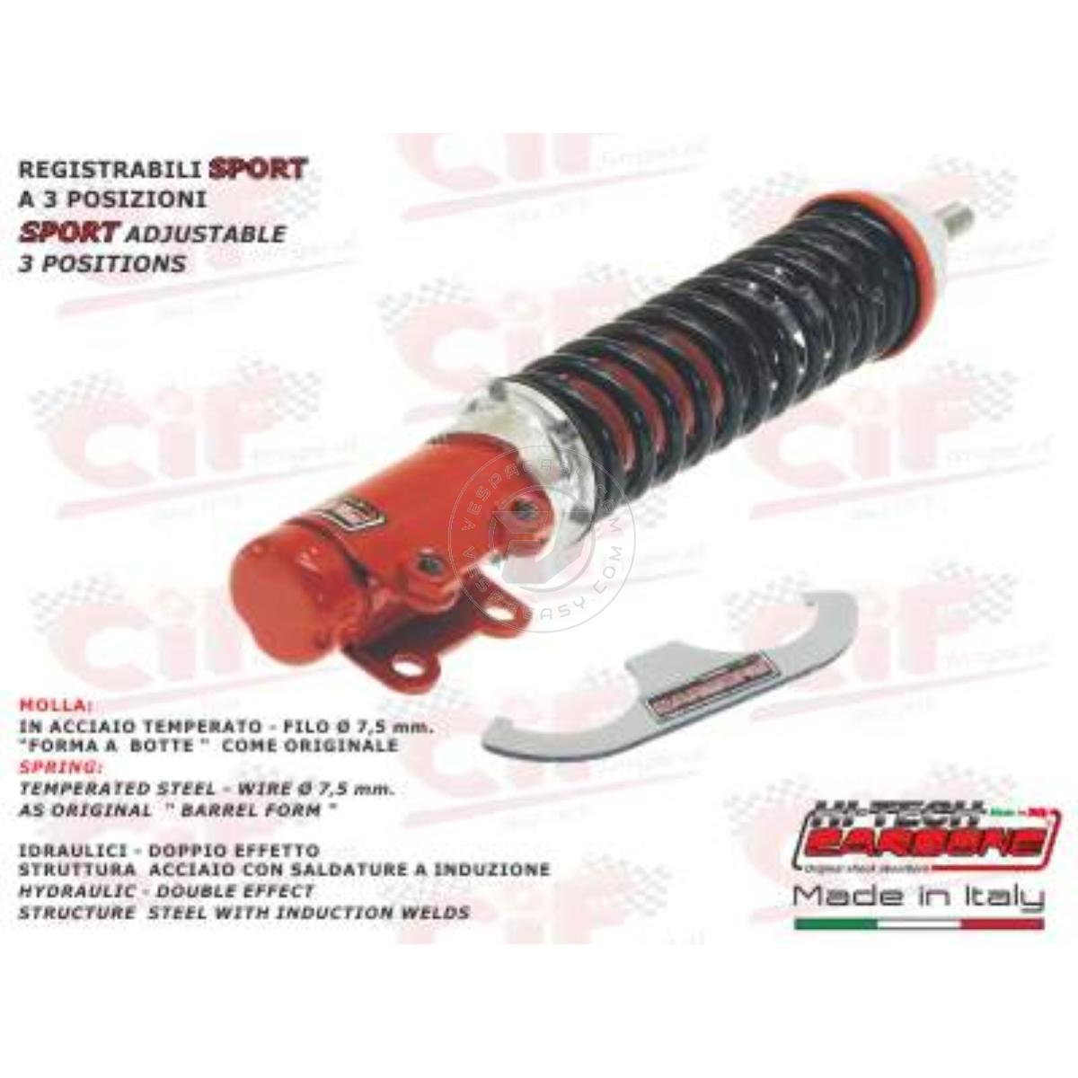 AMMORTIZZATORE ANTERIORE REGISTRABILE 3 POSIZIONI VERSIONE SPORT VESPA PK