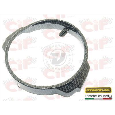 GHIERA FANALE IN FERRO " CARBONE LOOK " PER FANALE ANTERIORE VESPA PX PE ARCOBALENO  " CARBONE LOOK " IRON RIM  FOR HEADLIGHT     PIAGGIO VESPA PX PE ARCOBALENO