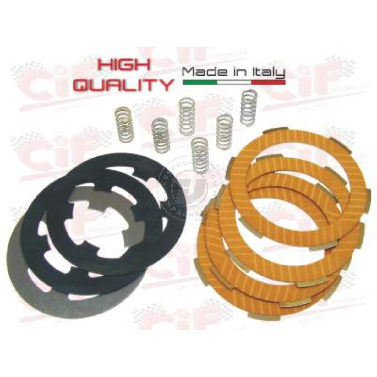 SERIE DISCHI FRIZIONE RACING/CARBONIO (N.7 DISCHI+6 MOLLE)