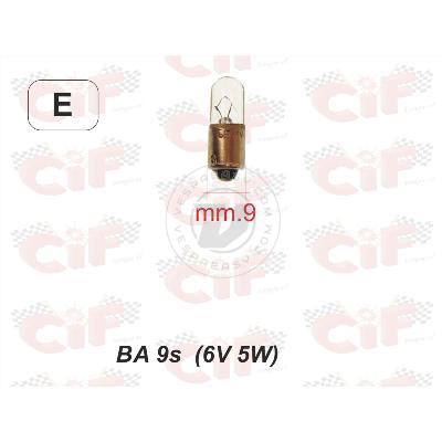 Lampadina 6V/5W, zoccolo: BA9s