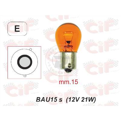 LAMPADINA BAU 15s (12V-21W) COLORE AMBRA -LUCE FRECCE ANTERIORE/POSTERIORE