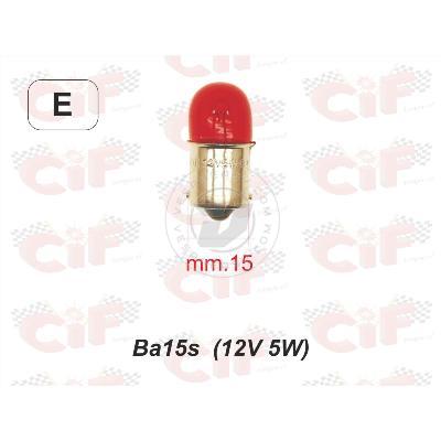 Lampadina 12V 5W BA15S - rossa