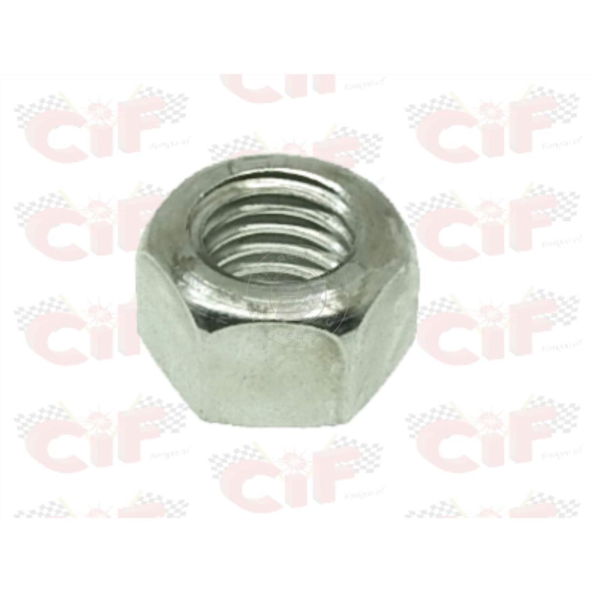 DADO MOD.ORIGINALE M10x1,5 h.9 (1 lato stondato) - CHIAVE 14 - ZINCATO BIANCO PER VITE FISSA MANUBRIO