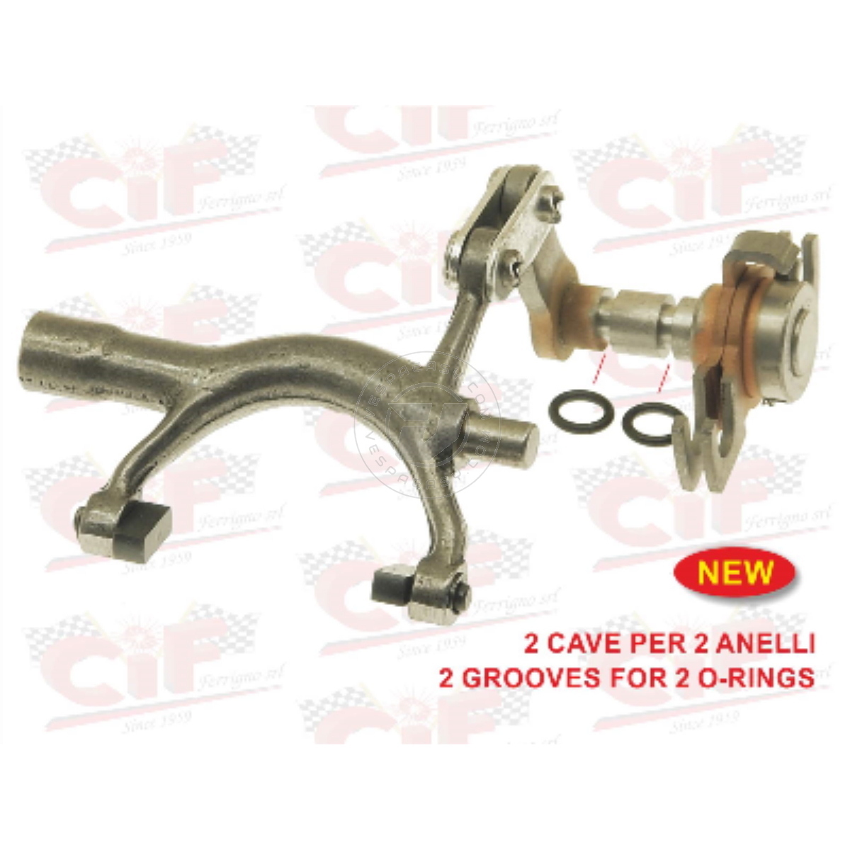 SELETTORE CAMBIO - 2 cave per 2 anelli - VESPA 50/125 PRIMAVERA/ET3