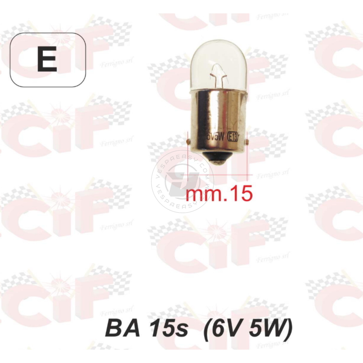 Lampadina 6V 5W BA15S